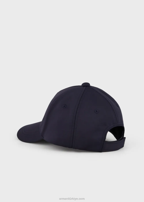 erkek çocuk Armani Kabartmalı logolu beyzbol şapkası lacivert T8HD2487