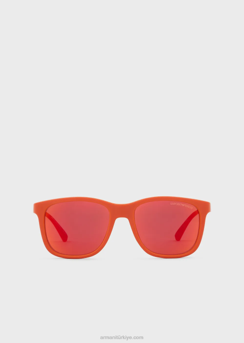erkek çocuk Armani kare güneş gözlüğü turuncu T8HD2496