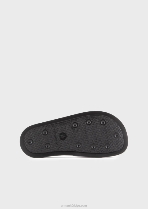 erkek çocuk Armani logolu pvc slaytlar beyaz T8HD2479