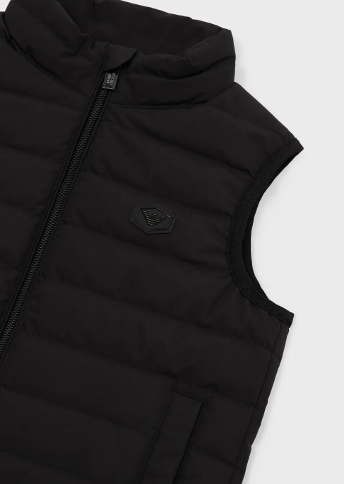 erkek çocuk Armani kapitone-naylon kirpi jile ile geri dönüştürülmüş kuş tüyü siyah T8HD2401