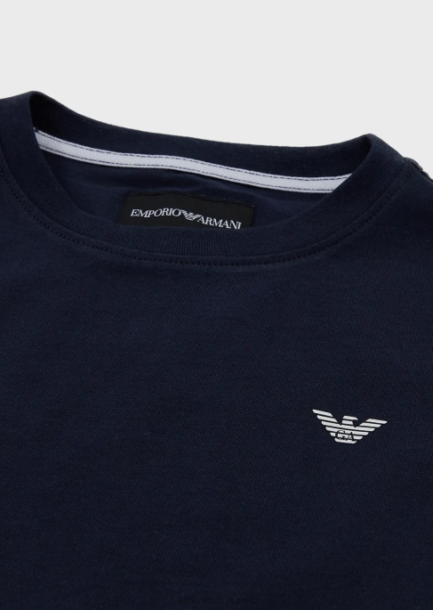 erkek çocuk Armani logolu pamuklu t-shirtT8HD2410