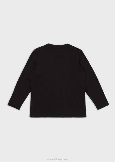 erkek çocuk Armani logolu pima jarse kazakT8HD2387