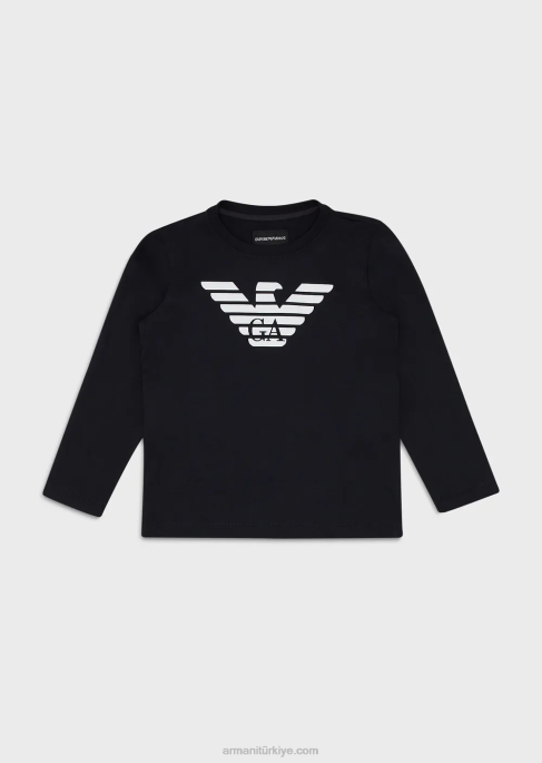 erkek çocuk Armani logolu pima jarse kazakT8HD2389