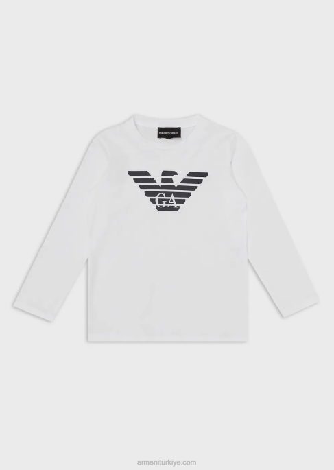 erkek çocuk Armani logolu pima jarse kazakT8HD2475