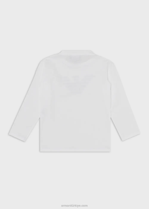 erkek çocuk Armani logolu pima jarse kazakT8HD2475