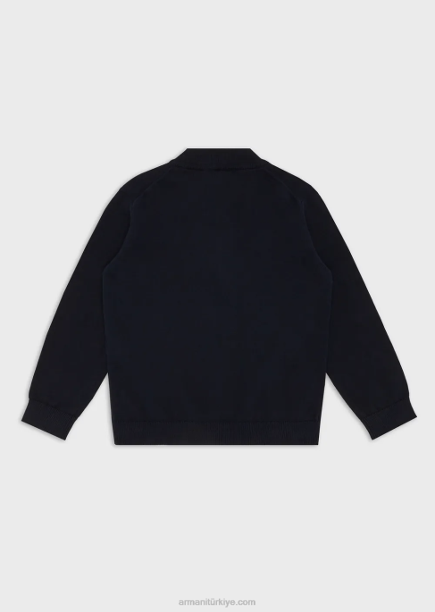 erkek çocuk Armani tam boy fermuarlı mısır koçanı örgü hırkaT8HD2476