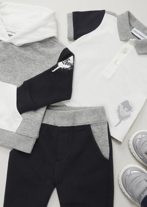 erkek çocuk Armani boyalı kartal logolu koşucularT8HD2717