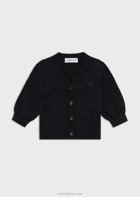 erkek çocuk Armani yün karışımlı v yaka hırkaT8HD2671