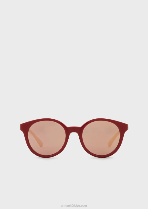 kız Armani yuvarlak güneş gözlüğü kırmızı T8HD2592
