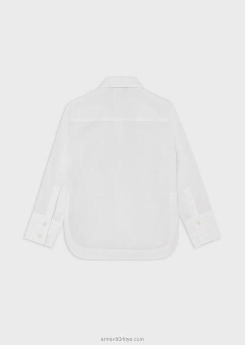kız Armani poplin gömlek beyaz T8HD2571