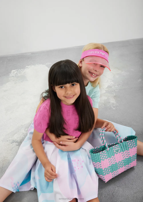 kız Armani suluboya çiçek desenli poplin etekT8HD2541