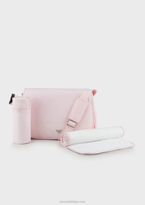 kız Armani kartal plakalı mumya çanta seti pembe T8HD2666