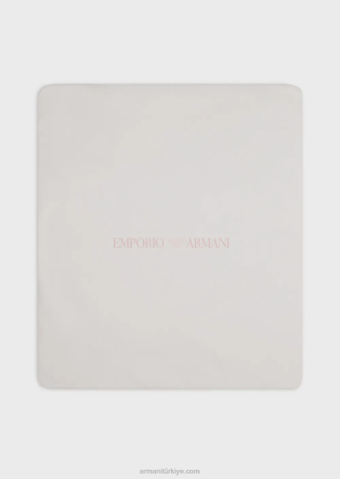 kız Armani op-art kartallı çift yüzlü battaniye pembe T8HD2640