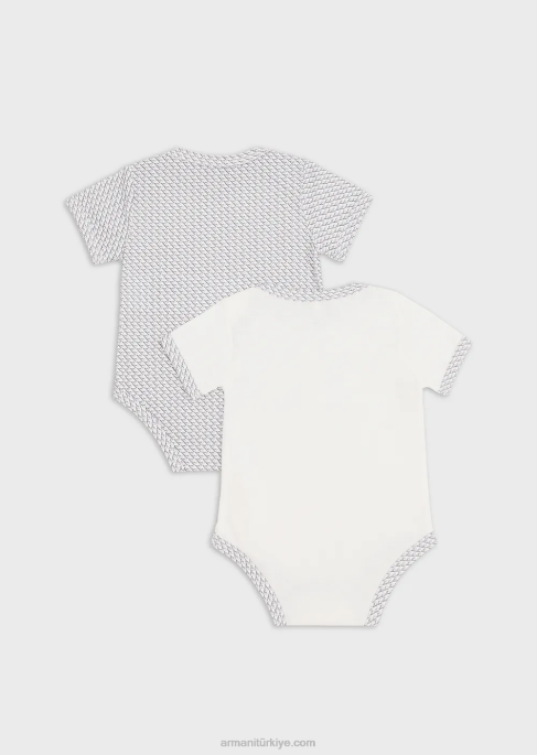 kız Armani her tarafı op-art kartallı iki body'den oluşan hediye setiT8HD2634