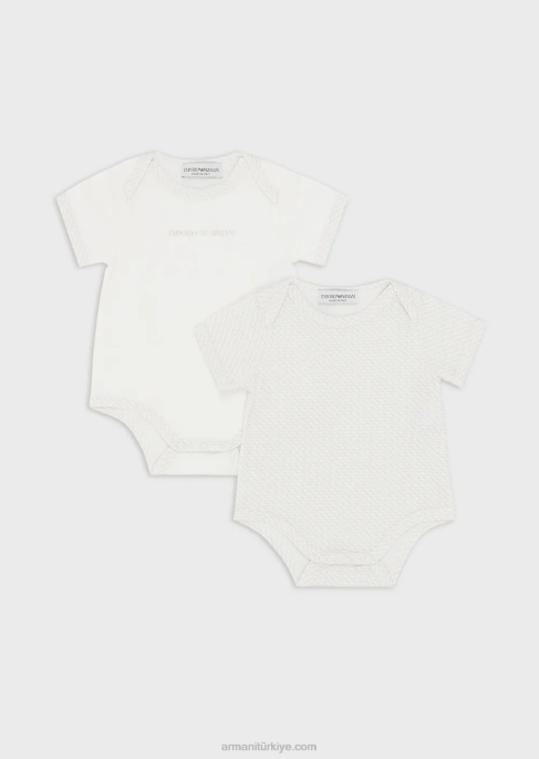 kız Armani her tarafı op-art kartallı iki body'den oluşan hediye setiT8HD2636