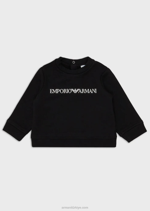 kız Armani modal karışımlı logo sweatshirtT8HD2651