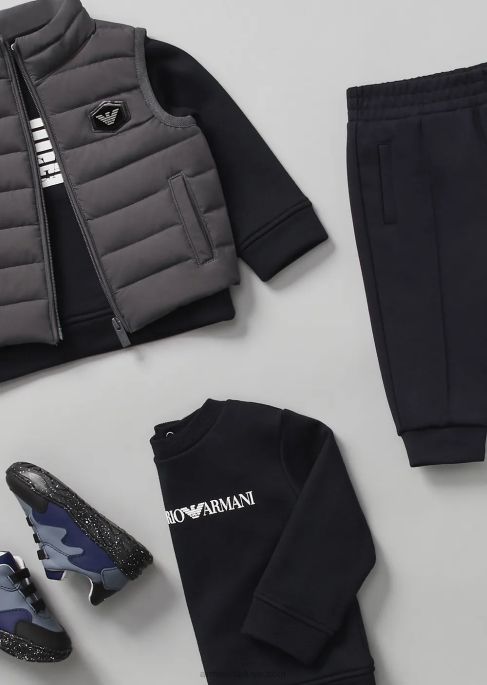 kız Armani modal karışımlı logo sweatshirtT8HD2651