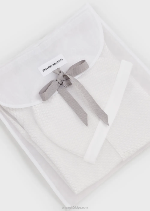 kız Armani op-art kartal patik, önlük, tulum ve bereden oluşan hediye setiT8HD2649