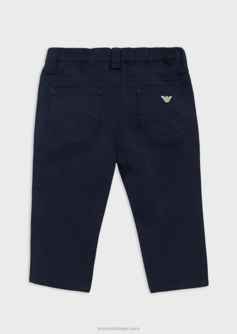 kız Armani pamuklu gabardin pantolonT8HD2622