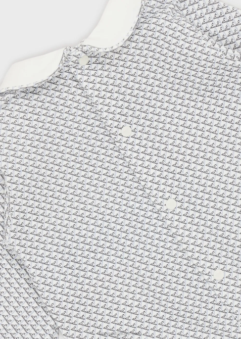 kız Armani peter pan yakalı ve her tarafı op-art kartallı tulum masmavi T8HD2629