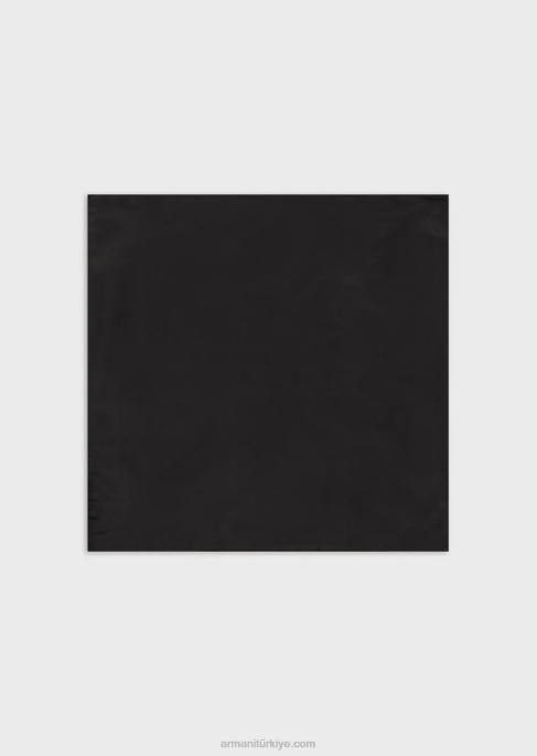 erkekler Armani jakarlı mikro motifli saf ipek cep mendiliT8HD2157