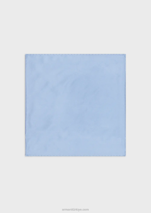 erkekler Armani osmanlı tarzı ipek cep kare mavi T8HD2138
