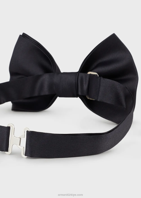 erkekler Armani saf ipek osmanlı tarzı papyon lacivert T8HD2149