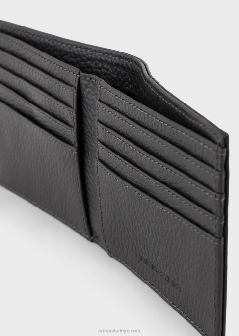 erkekler Armani eskitme deri cüzdan siyah T8HD2196