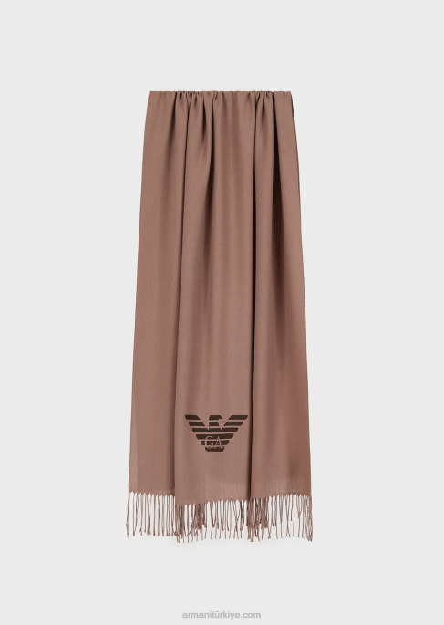 erkekler Armani kartal desenli püsküllü atkıT8HD2128