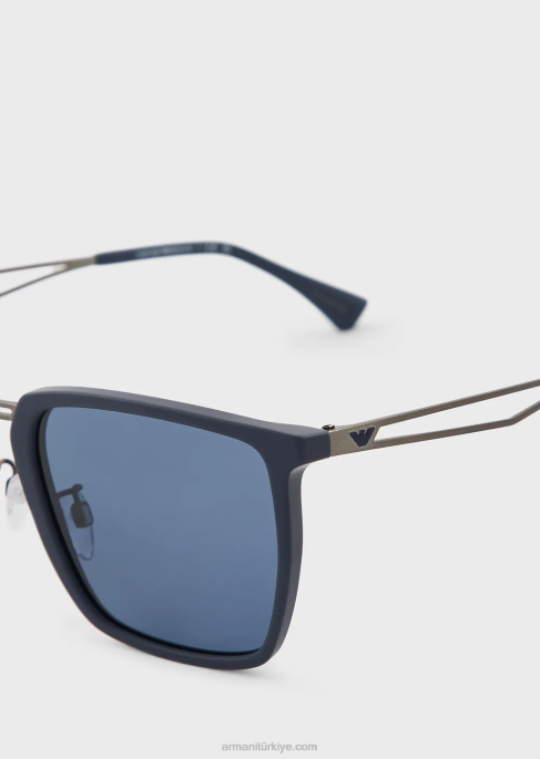 erkekler Armani kare güneş gözlüğü Donanma T8HD2358