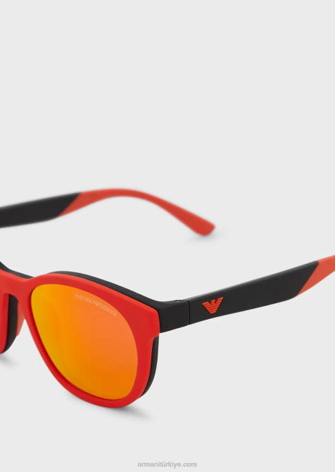 erkekler Armani klipsli camlara sahip panto şeklinde küçük çocuk güneş gözlüğüT8HD2336