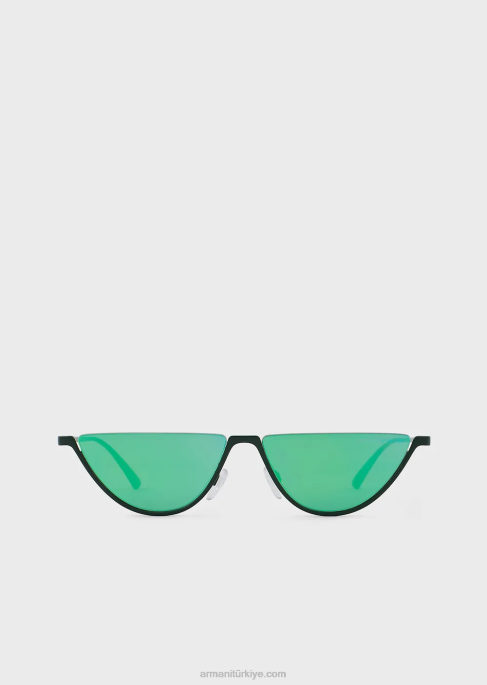 erkekler Armani oval güneş gözlüğü yeşil T8HD2361
