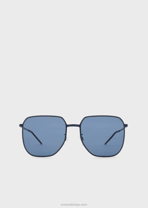 erkekler Armani unisex kare güneş gözlüğü Donanma T8HD2293