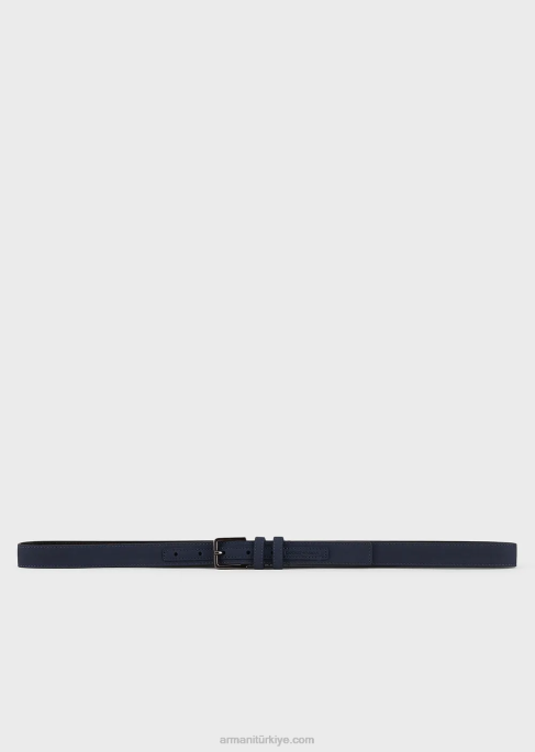 erkekler Armani nubuk kemer lacivert T8HD1999
