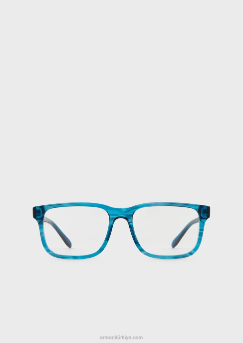 erkekler Armani dikdörtgen gözlükT8HD2234