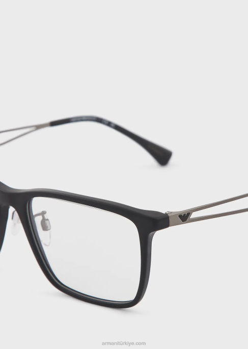 erkekler Armani dikdörtgen gözlükT8HD2237