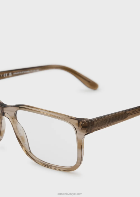 erkekler Armani dikdörtgen gözlükT8HD2250