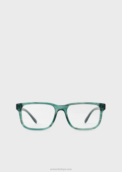 erkekler Armani dikdörtgen gözlükT8HD2251