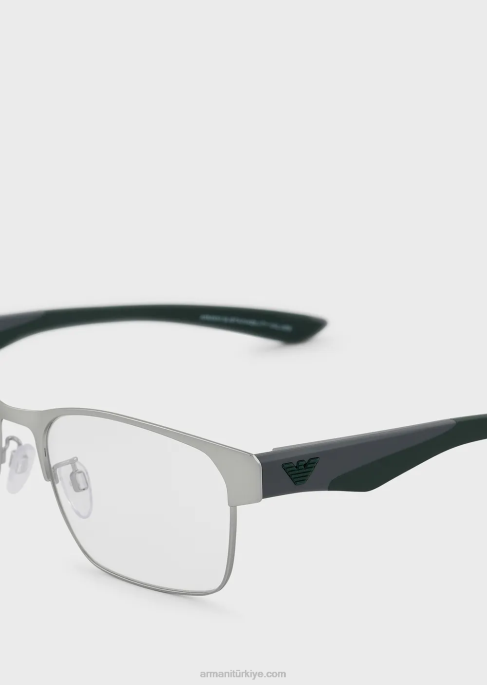 erkekler Armani dikdörtgen gözlükT8HD2256
