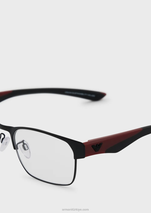 erkekler Armani dikdörtgen gözlükT8HD2258