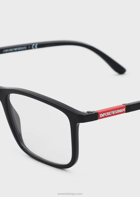 erkekler Armani dikdörtgen gözlükT8HD2261