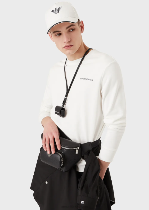 erkekler Armani kartal desenli beyzbol şapkası beyaz T8HD2049