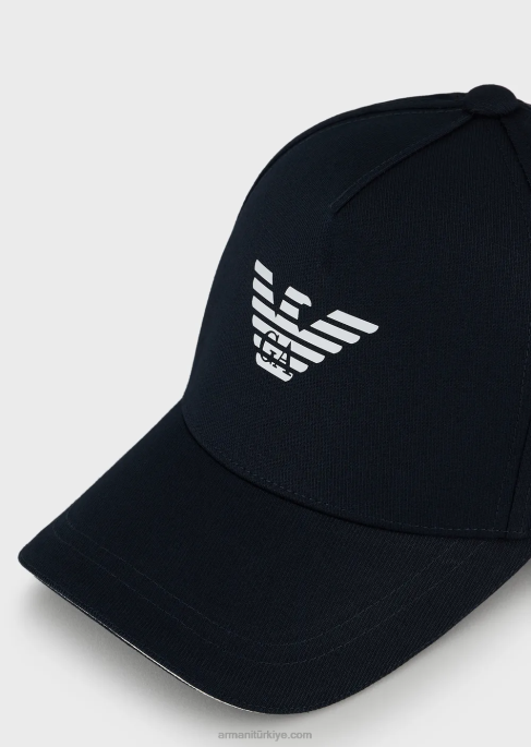 erkekler Armani kartal desenli beyzbol şapkası lacivert T8HD2048
