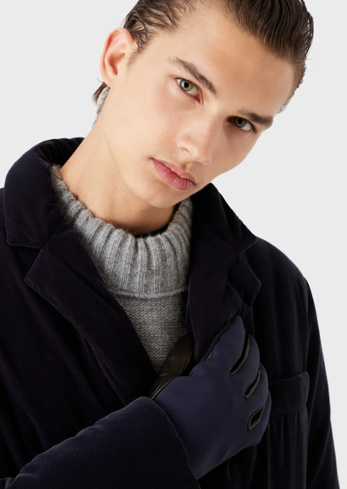 erkekler Armani örme bakire yün eldivenlerT8HD2040