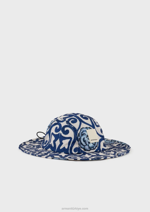 erkekler Armani sürdürülebilir koleksiyon geri dönüştürülmüş yırtılmaz naylon şapkaT8HD2056