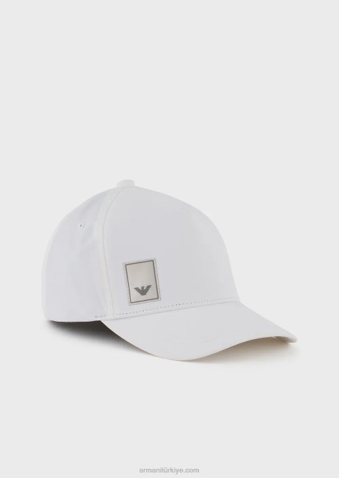 erkekler Armani seyahat şartları beyzbol şapkası beyaz T8HD2052