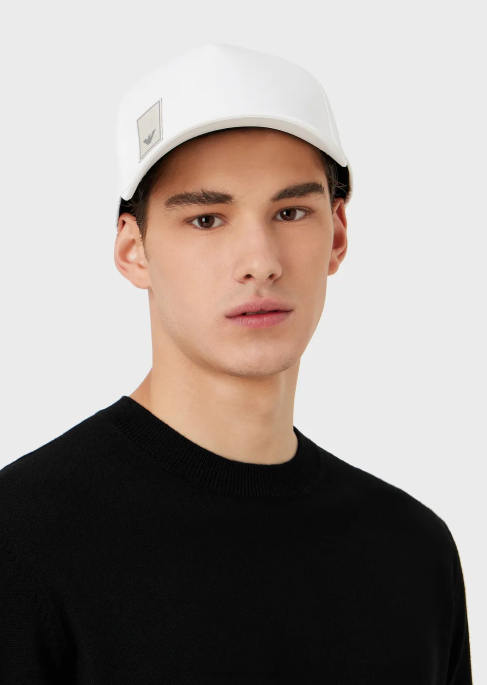 erkekler Armani seyahat şartları beyzbol şapkası beyaz T8HD2052