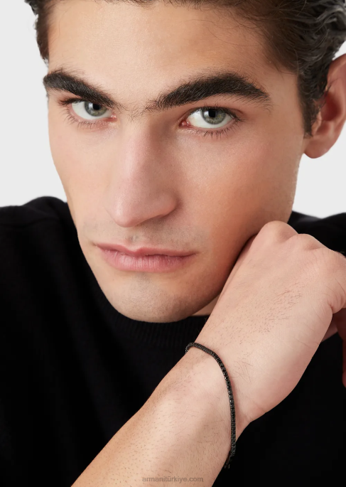 erkekler Armani paslanmaz çelik bant halkasıT8HD2113