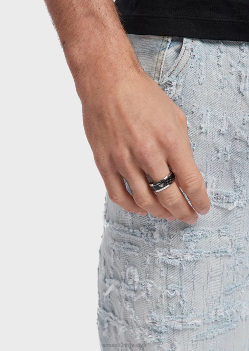 erkekler Armani paslanmaz çelik halkaT8HD2112