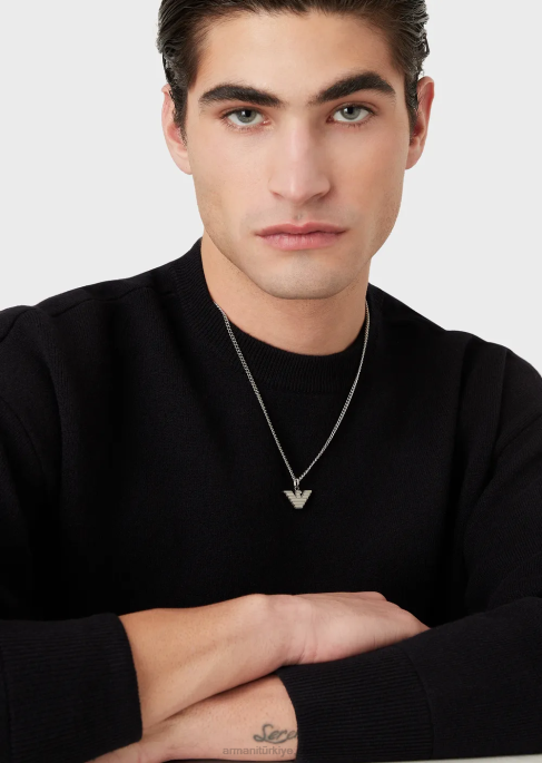 erkekler Armani paslanmaz çelik kolye kolyeT8HD2110